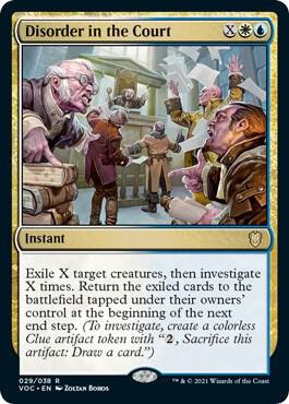 Disorder in the Court 29 card from Commander: Innistrad: Crimson Vow