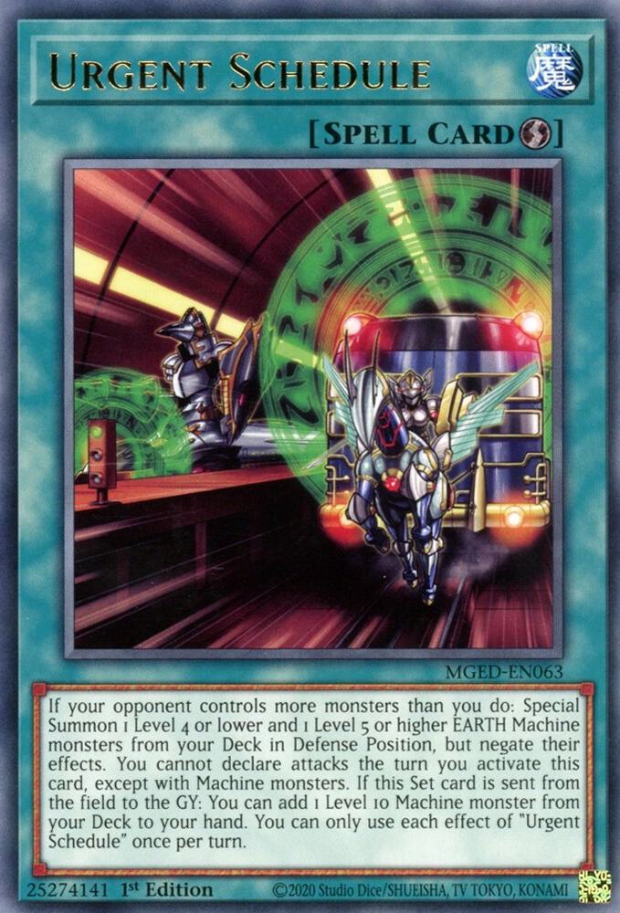 Urgent Schedule MGED-EN063 card from Maximum Gold: El Dorado