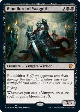 Bloodlord of Vaasgoth 121 card from Commander: Innistrad: Crimson Vow