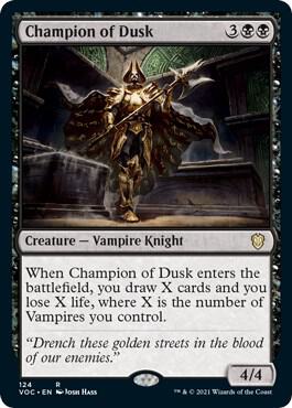 Champion of Dusk 124 card from Commander: Innistrad: Crimson Vow