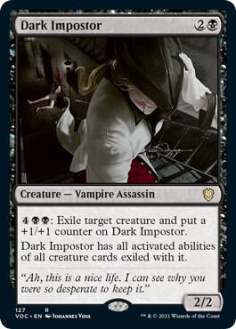 Dark Impostor 127 card from Commander: Innistrad: Crimson Vow