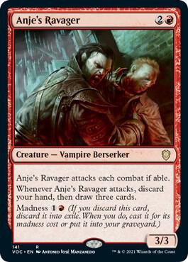 Anje's Ravager 141 card from Commander: Innistrad: Crimson Vow
