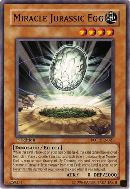 Miracle Jurassic Egg POTD-EN021 card from Power of the Duelist