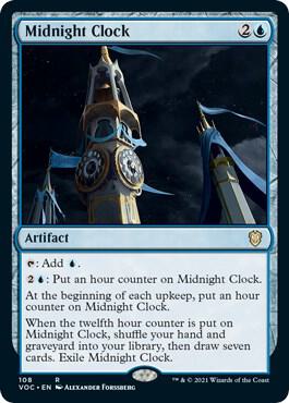 Midnight Clock 108 card from Commander: Innistrad: Crimson Vow