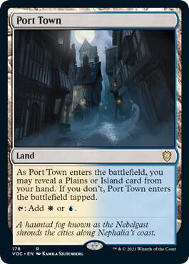Port Town 178 card from Commander: Innistrad: Crimson Vow