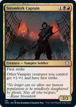 Stromkirk Captain 157 card from Commander: Innistrad: Crimson Vow