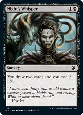 Night's Whisper 133 card from Commander: Innistrad: Crimson Vow