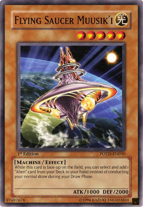 Flying Saucer Muusik'i POTD-EN030 card from Power of the Duelist