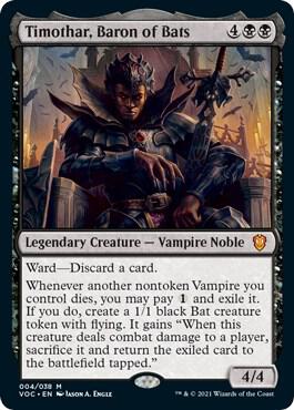 Timothar, Baron of Bats 4 card from Commander: Innistrad: Crimson Vow