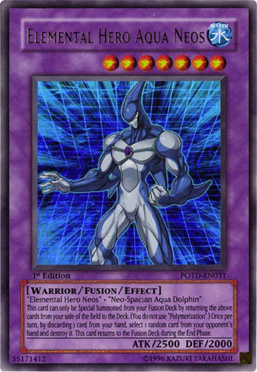 Elemental Hero Aqua Neos POTD-EN031 card from Power of the Duelist
