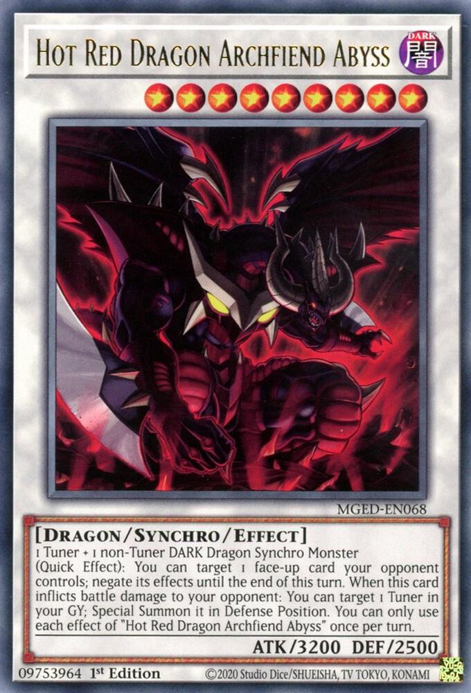 Hot Red Dragon Archfiend Abyss MGED-EN068 card from Maximum Gold: El Dorado