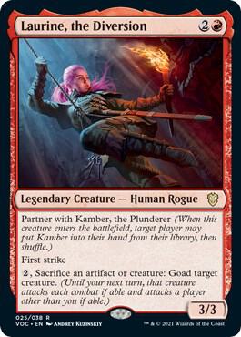 Laurine, the Diversion 25 card from Commander: Innistrad: Crimson Vow