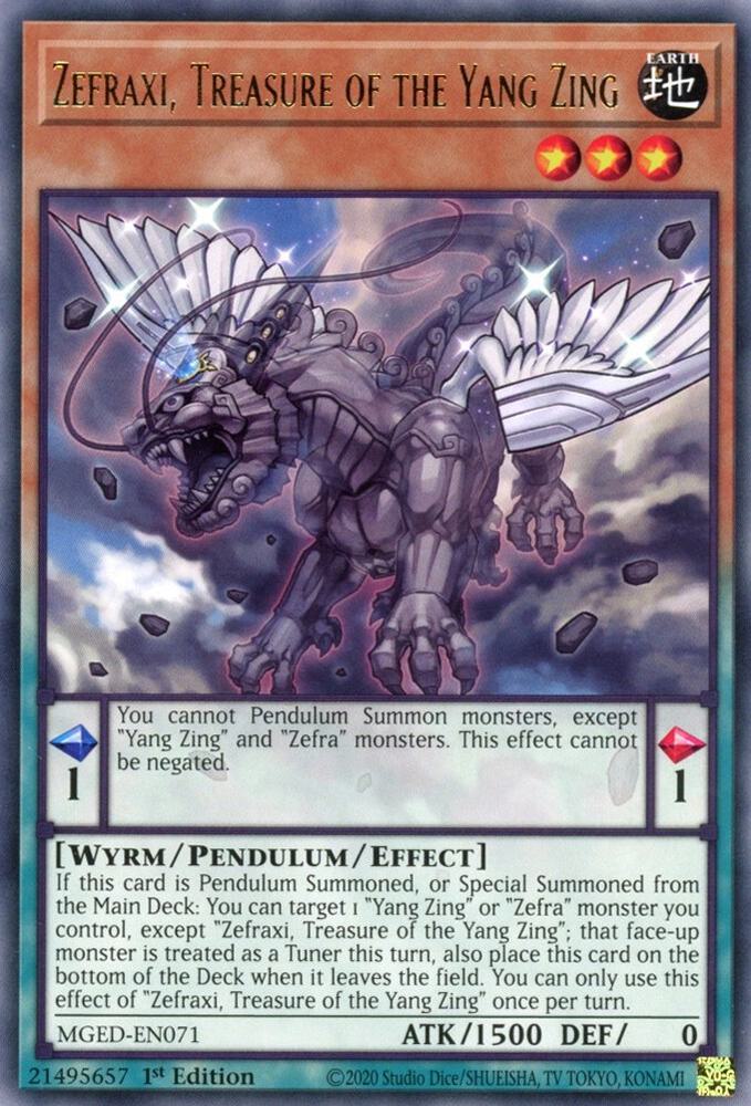 Zefraxi, Treasure of the Yang Zing MGED-EN071 card from Maximum Gold: El Dorado