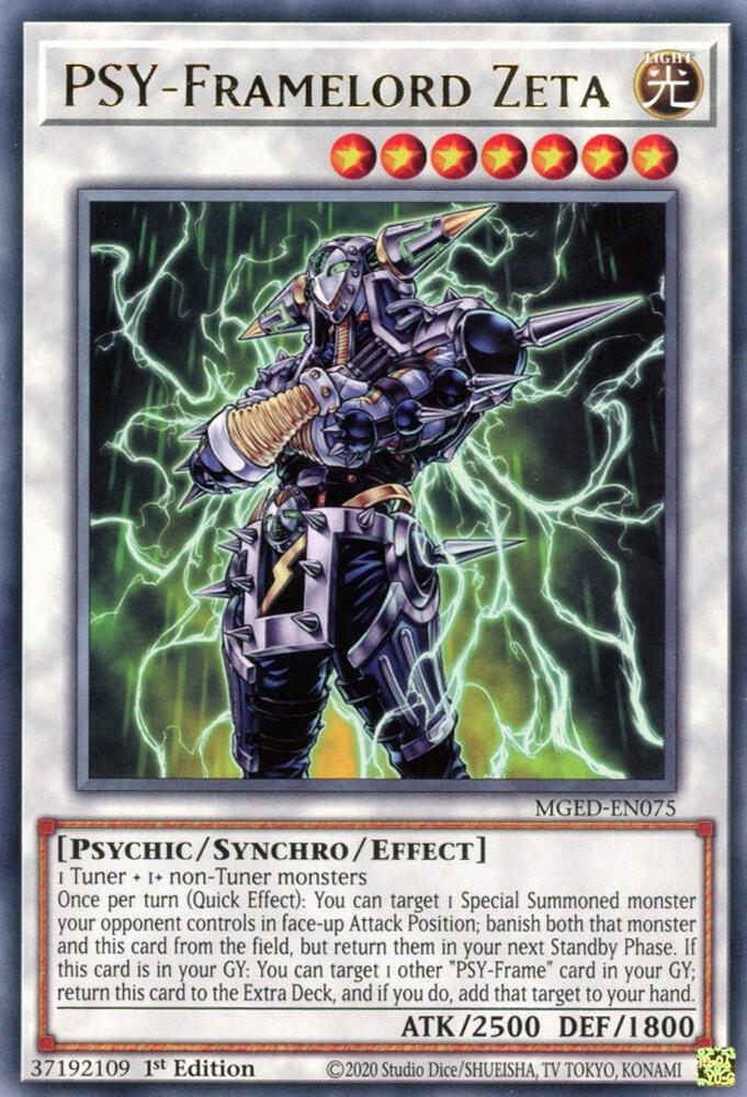 PSY-Framelord Zeta MGED-EN075 card from Maximum Gold: El Dorado