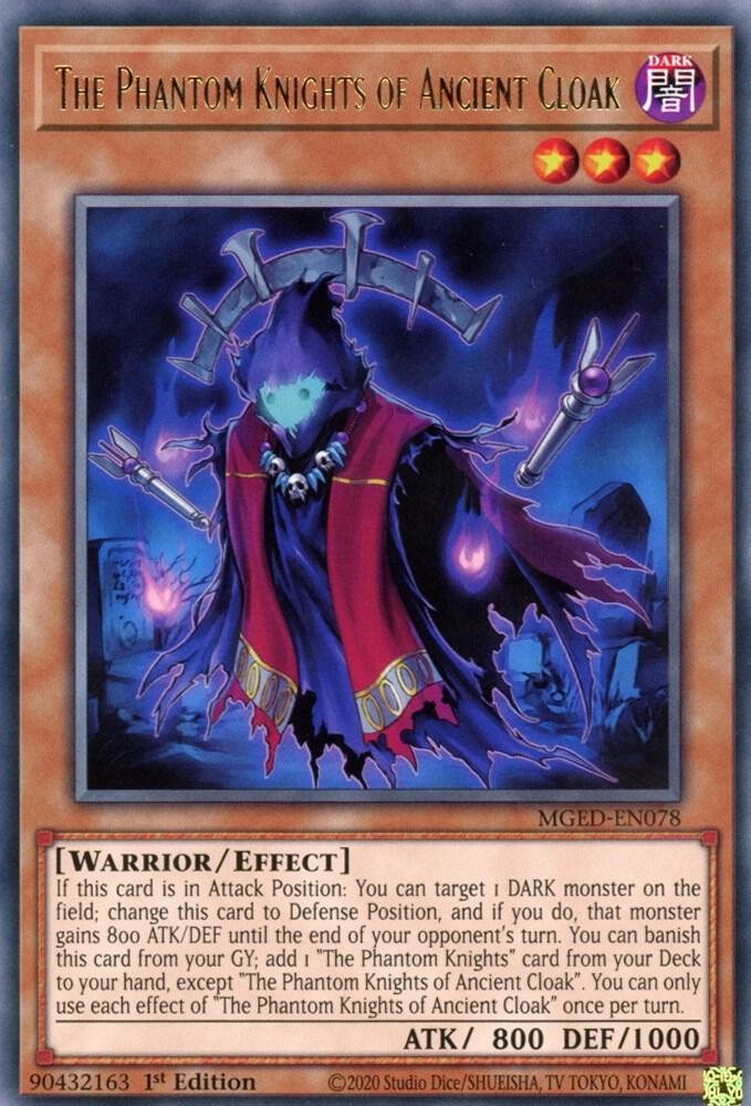 The Phantom Knights of Ancient Cloak MGED-EN078 card from Maximum Gold: El Dorado