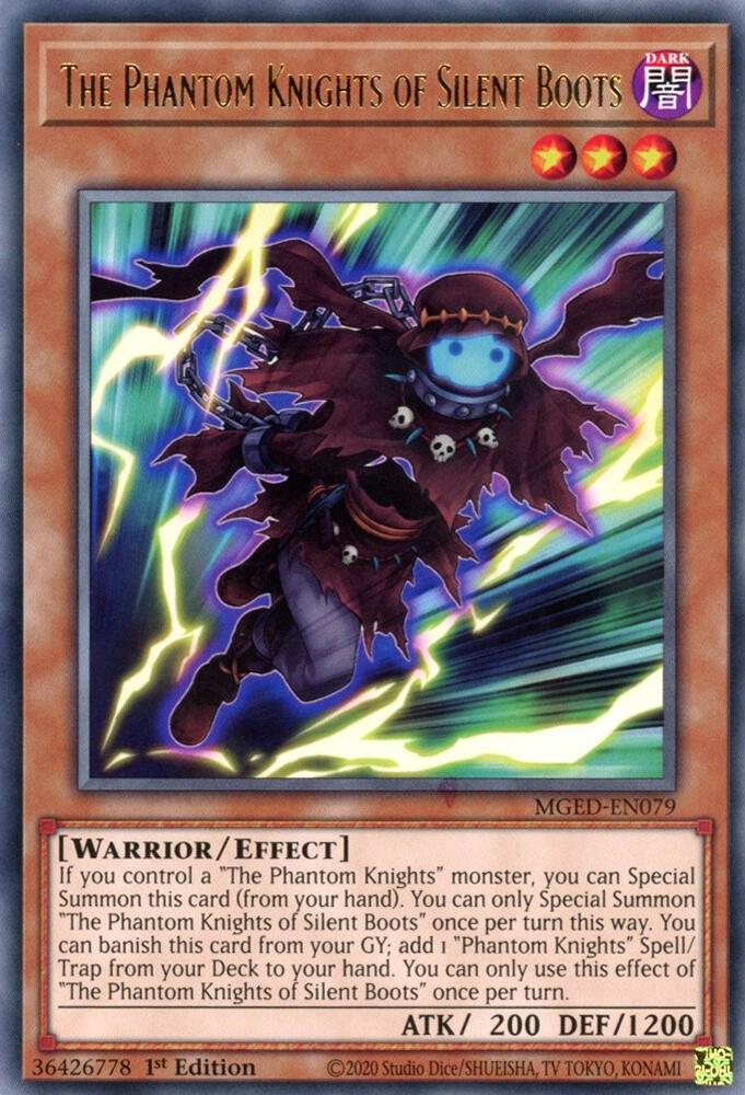 The Phantom Knights of Silent Boots MGED-EN079 card from Maximum Gold: El Dorado