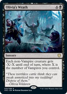 Olivia's Wrath 20 card from Commander: Innistrad: Crimson Vow