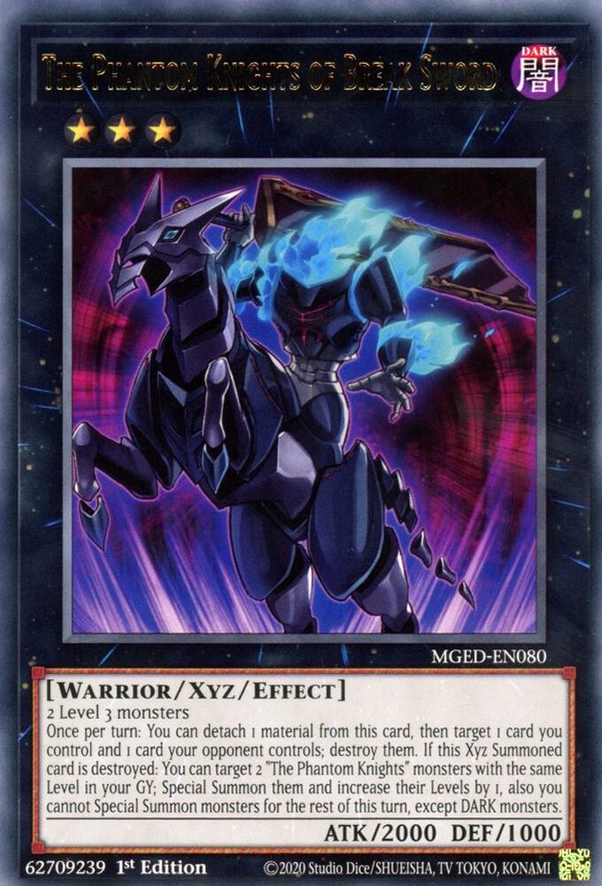 The Phantom Knights of Break Sword MGED-EN080 card from Maximum Gold: El Dorado