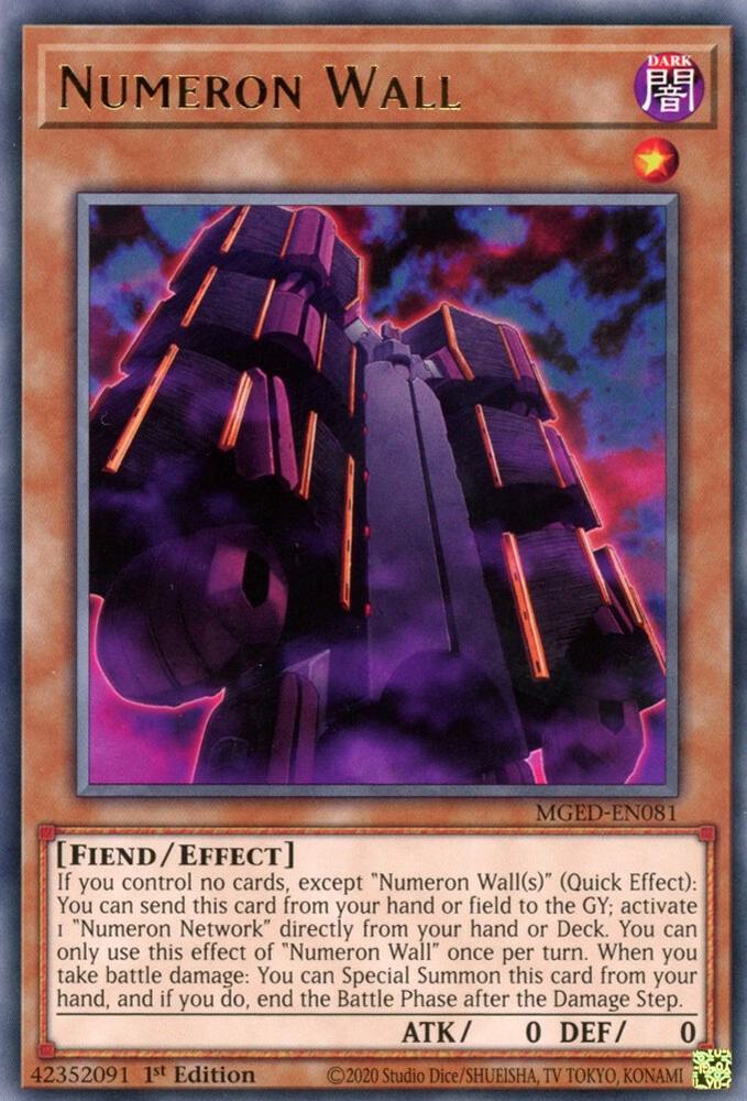 Numeron Wall MGED-EN081 card from Maximum Gold: El Dorado