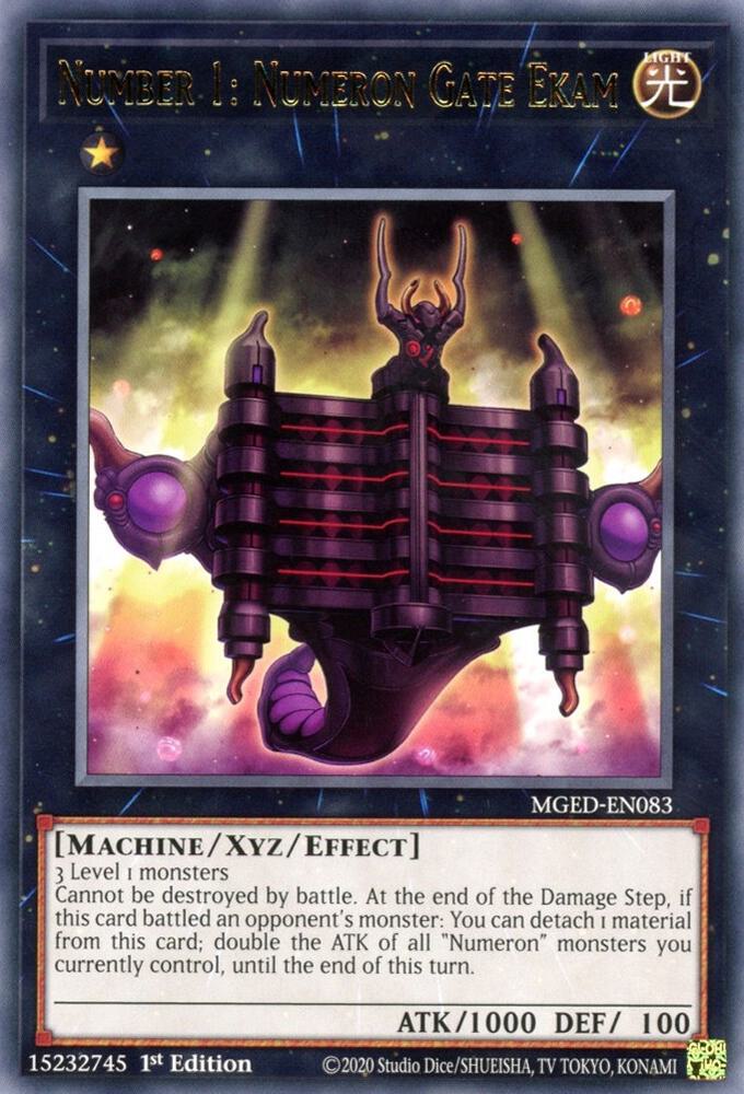 Number 1: Numeron Gate Ekam MGED-EN083 card from Maximum Gold: El Dorado