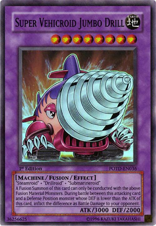 Super Vehicroid Jumbo Drill POTD-EN036 card from Power of the Duelist