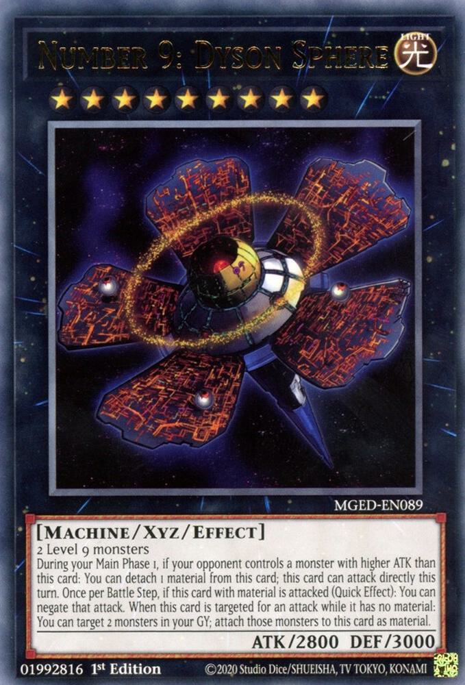 Number 9: Dyson Sphere MGED-EN089 card from Maximum Gold: El Dorado