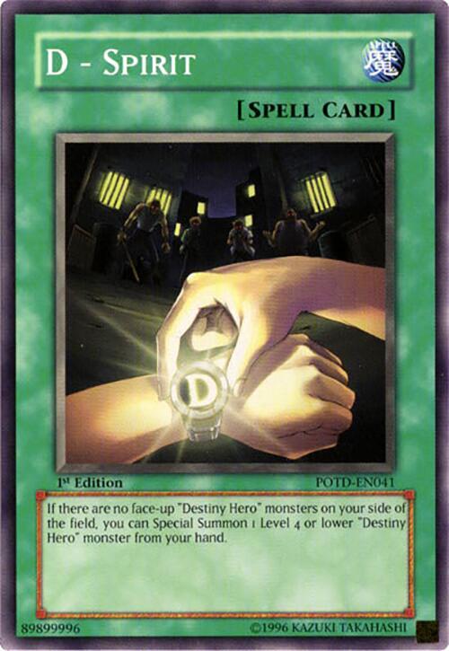 D - Spirit POTD-EN041 card from Power of the Duelist