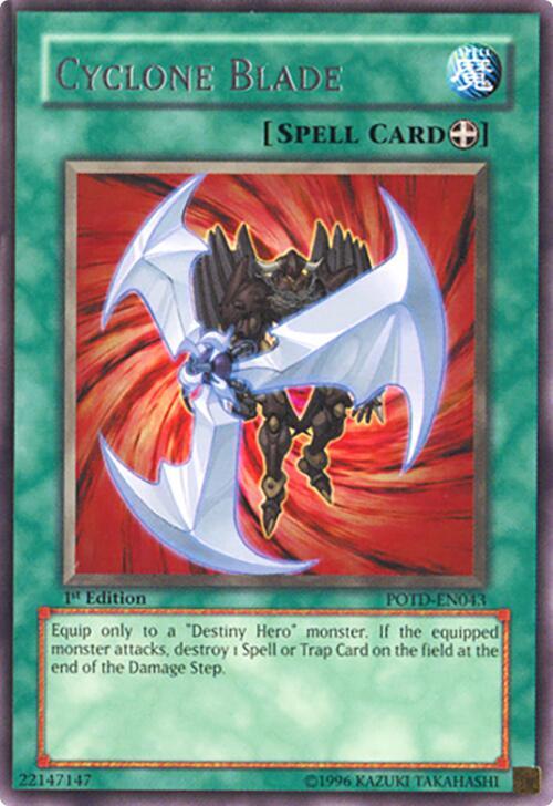 Cyclone Blade POTD-EN043 card from Power of the Duelist