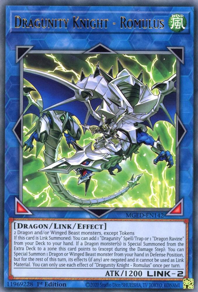 Dragunity Knight - Romulus MGED-EN142 card from Maximum Gold: El Dorado