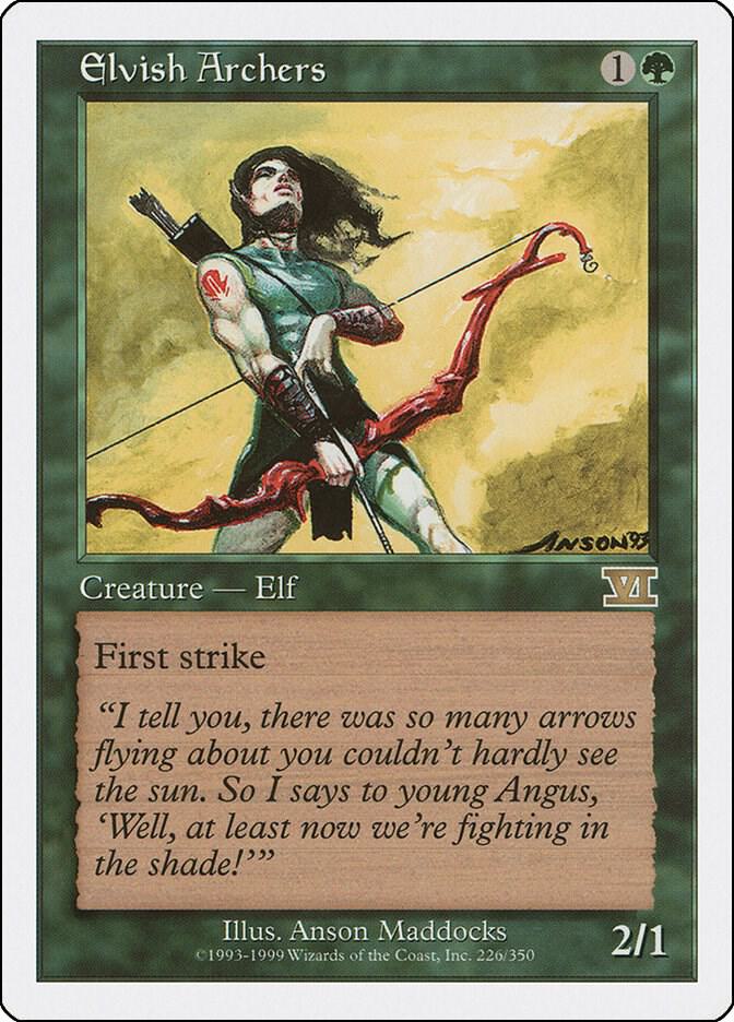 Elvish Archers 226 card from Classic Sixth Edition