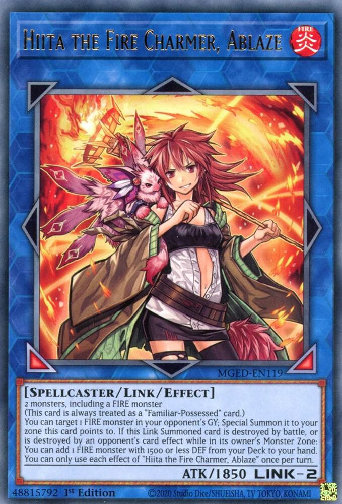 Hiita the Fire Charmer, Ablaze MGED-EN119 card from Maximum Gold: El Dorado