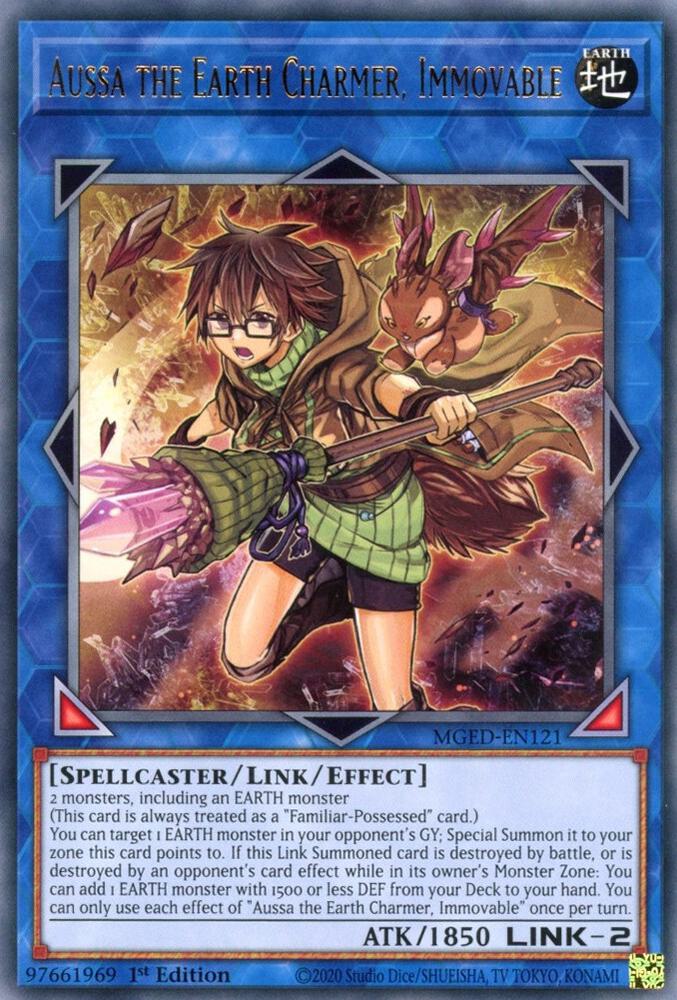 Aussa the Earth Charmer, Immovable MGED-EN121 card from Maximum Gold: El Dorado