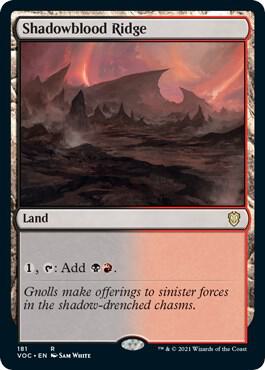 Shadowblood Ridge 181 card from Commander: Innistrad: Crimson Vow
