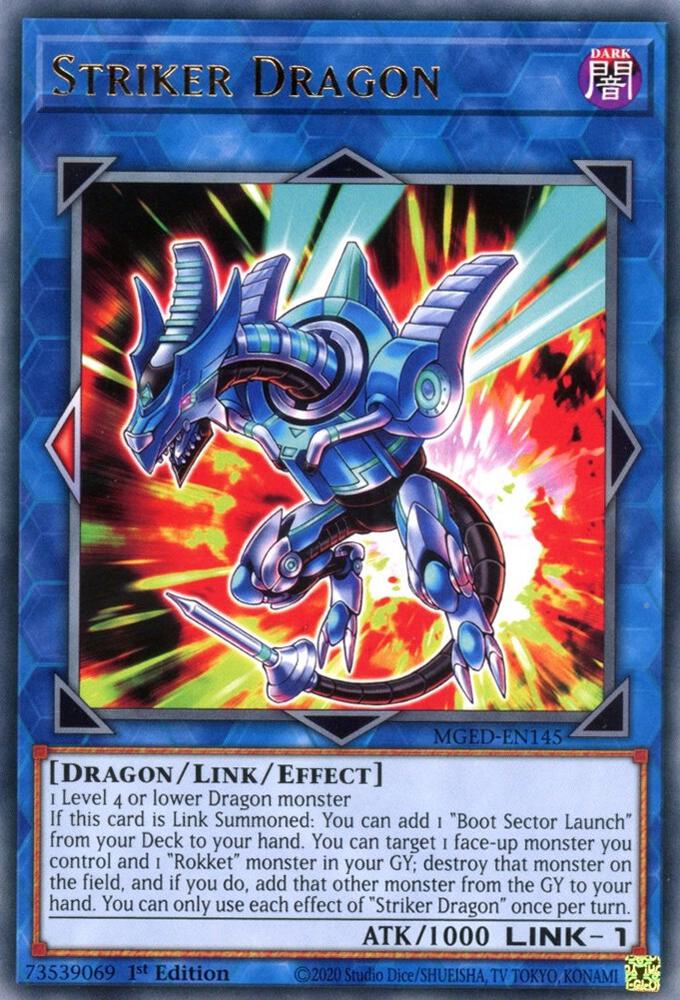 Striker Dragon MGED-EN145 card from Maximum Gold: El Dorado