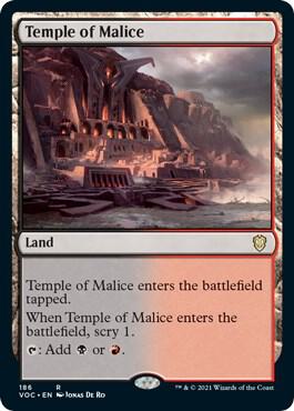 Temple of Malice 186 card from Commander: Innistrad: Crimson Vow