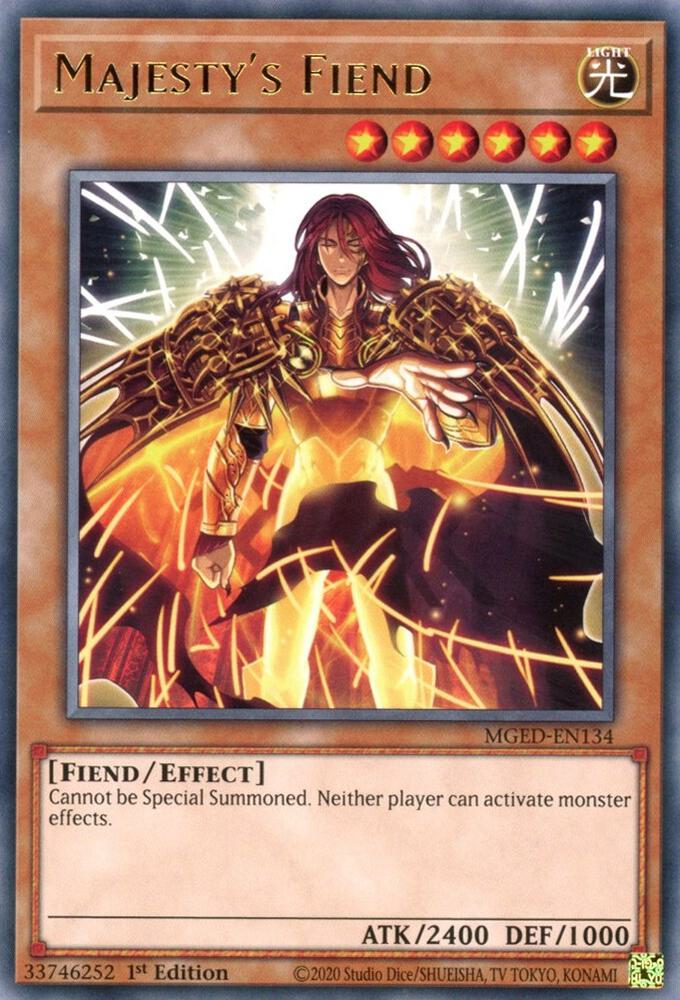 Majesty's Fiend MGED-EN134 card from Maximum Gold: El Dorado