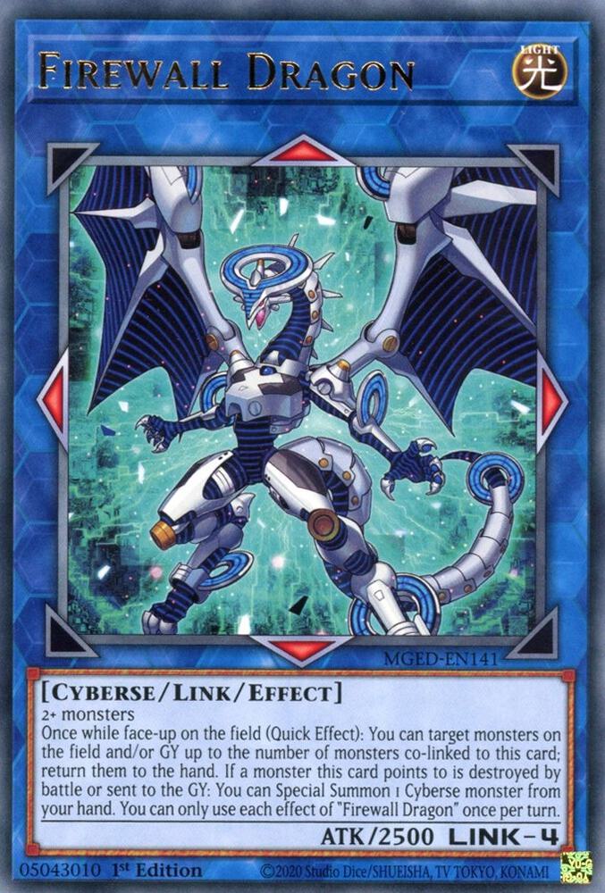 Firewall Dragon (Teal Original Art) MGED-EN141 card from Maximum Gold: El Dorado