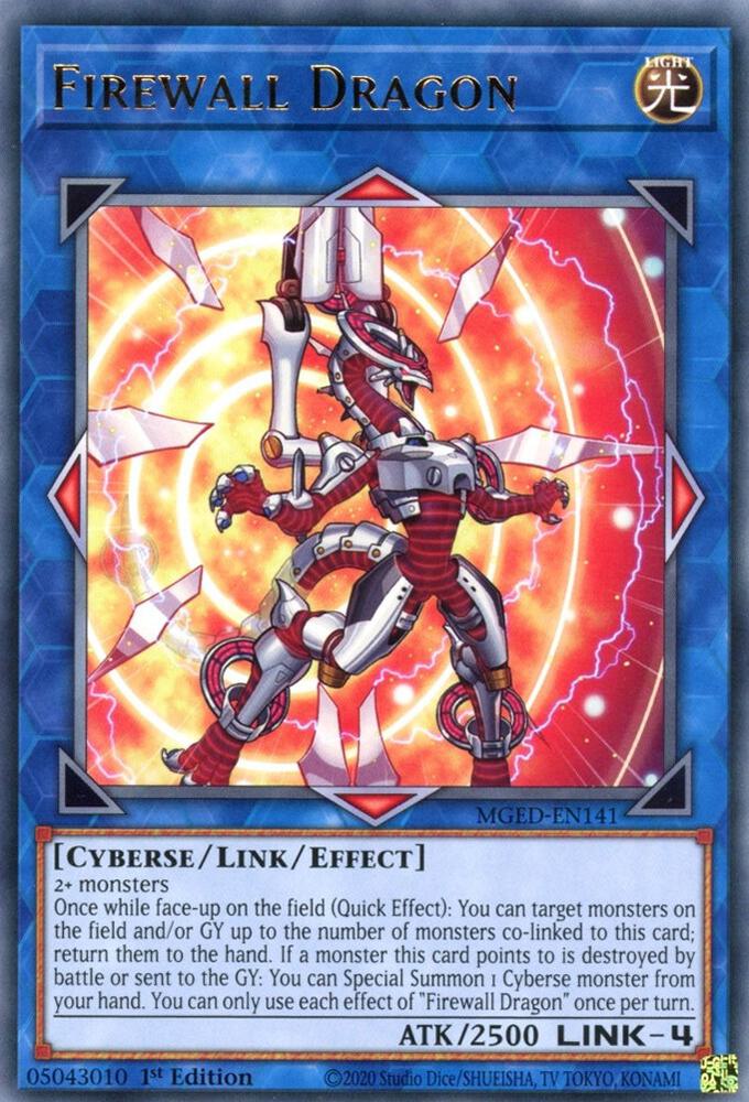 Firewall Dragon (Red Alternate Art) MGED-EN141 card from Maximum Gold: El Dorado