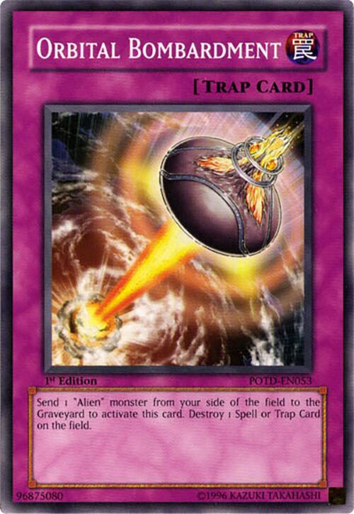 Orbital Bombardment POTD-EN053 card from Power of the Duelist
