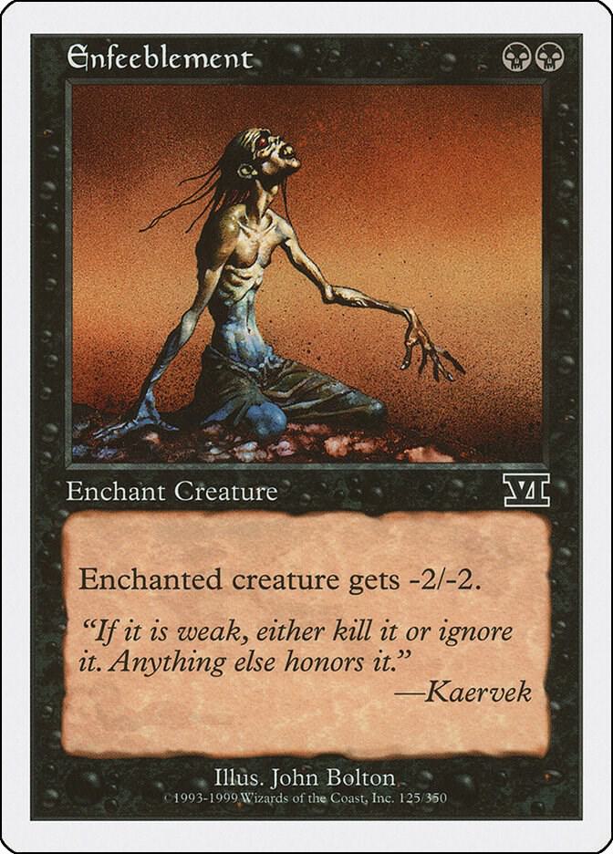 Enfeeblement 125 card from Classic Sixth Edition