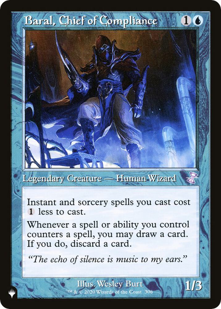 Baral, Chief of Compliance 306/289 card from The List Reprints