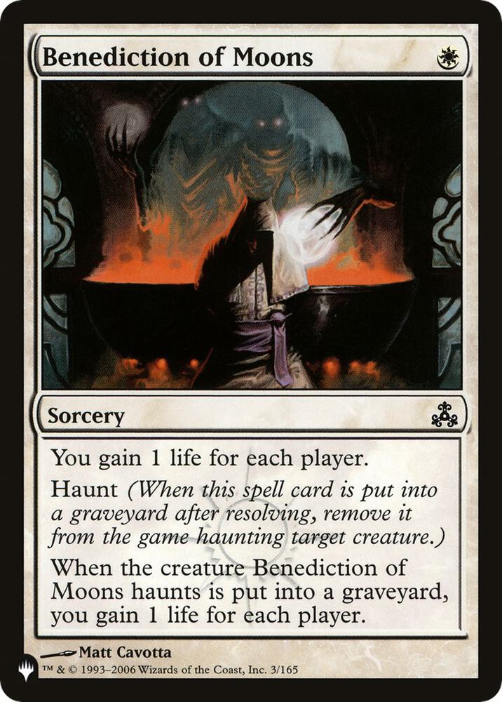 Benediction of Moons 3/165 card from The List Reprints