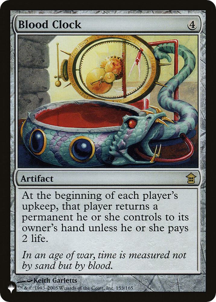 Blood Clock 153/165 card from The List Reprints