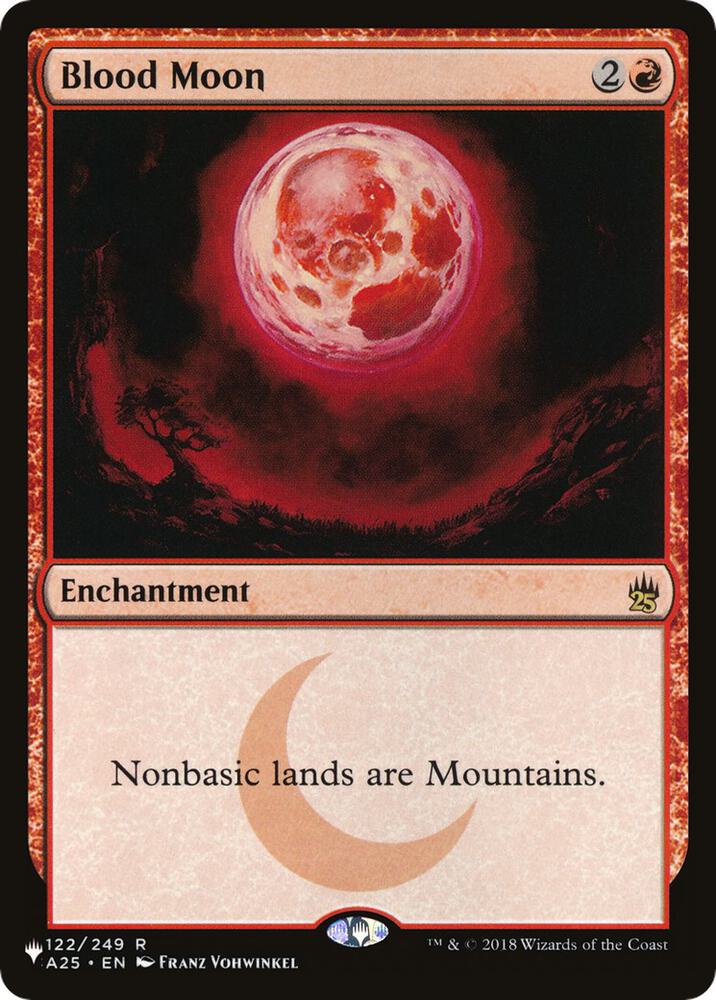 Blood Moon 122/249 card from The List Reprints