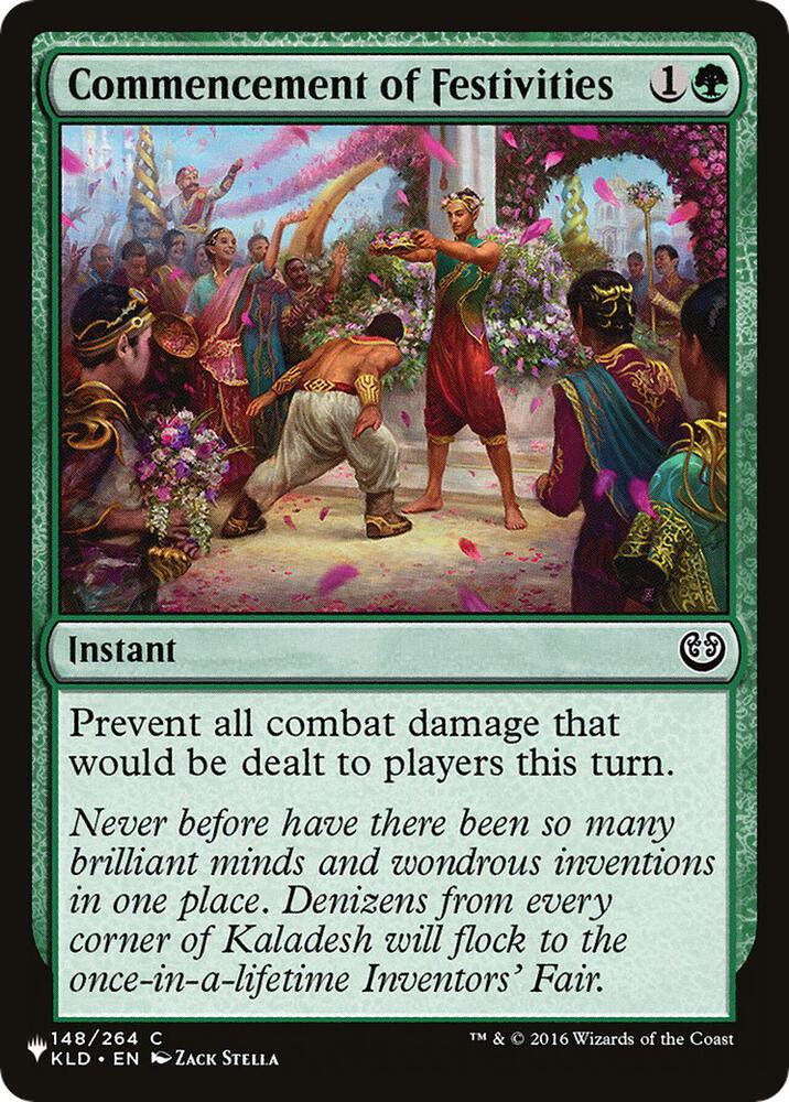 Commencement of Festivities 148/264 card from The List Reprints