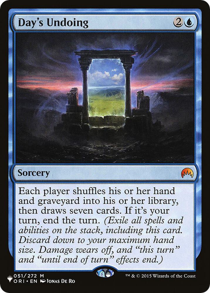 Day's Undoing 051/272 card from The List Reprints