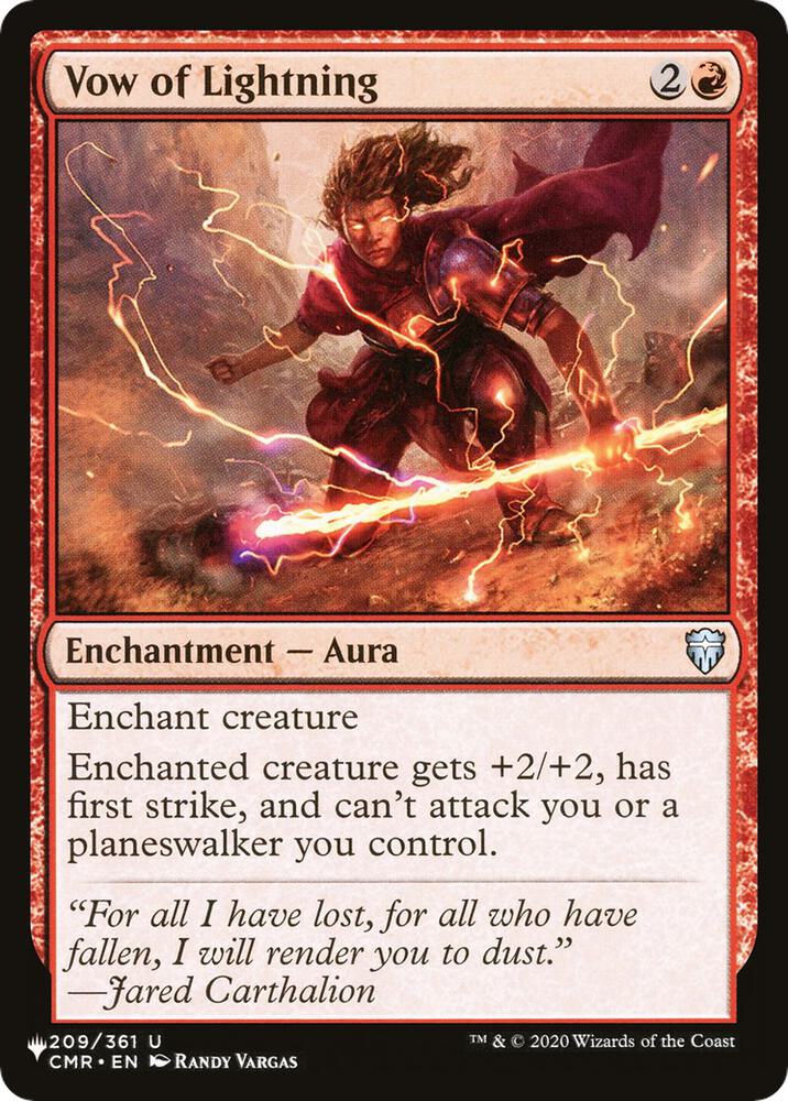 Vow of Lightning 209/361 card from The List Reprints