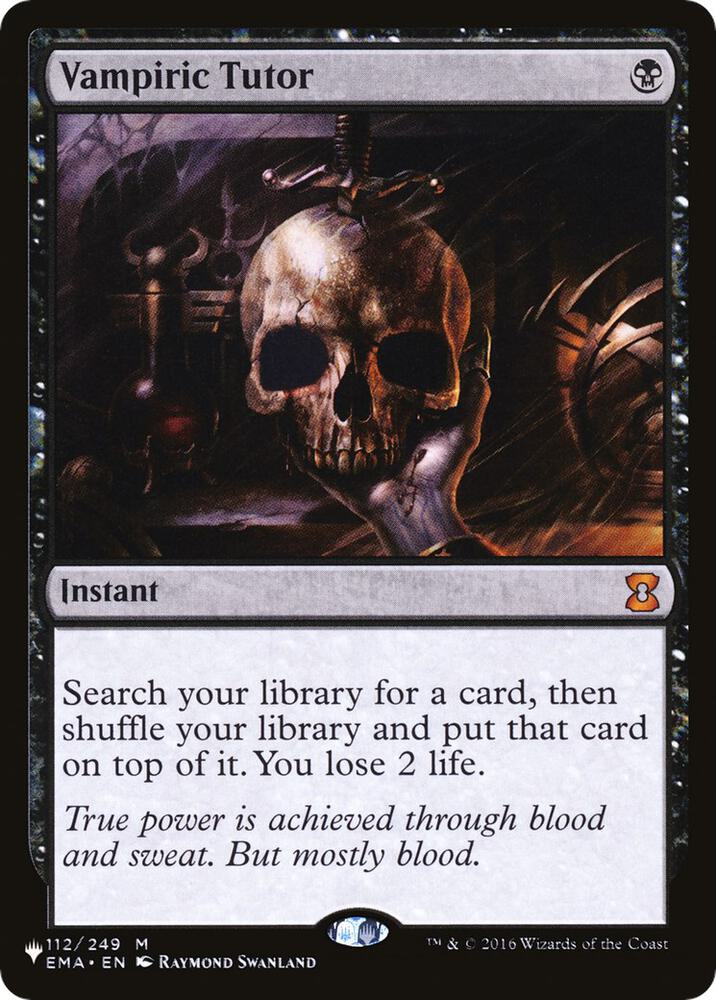 Vampiric Tutor 112/249 card from The List Reprints