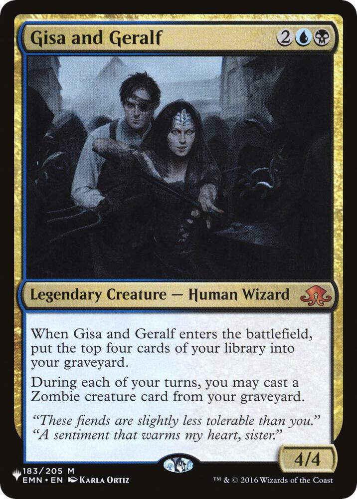 Gisa and Geralf 183/205 card from The List Reprints