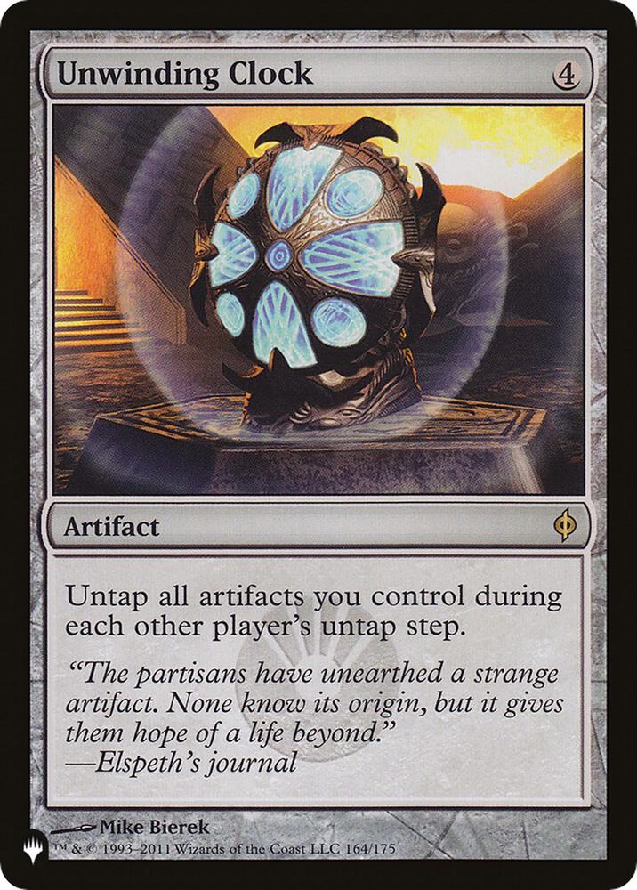 Unwinding Clock 164/175 card from The List Reprints